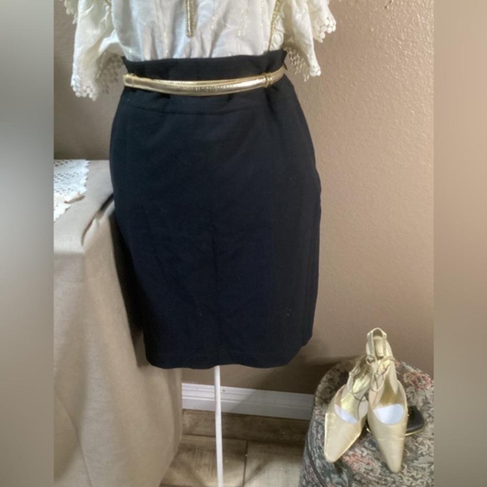 212 COLLECTION BLACK PENCIL MIDI SKIRT
